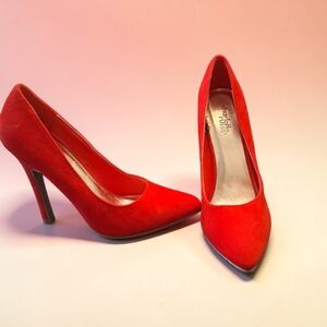 Red Women's Charlette Russe Pumps Heals Shoes Size 6